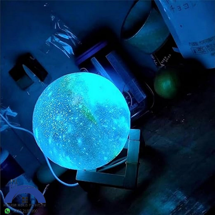 3D Smart Galaxy Moon Lamp