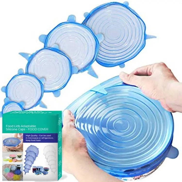 6 pcs Silicon Pot Lids