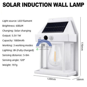 Motion Sensor Solar Wall Lamp